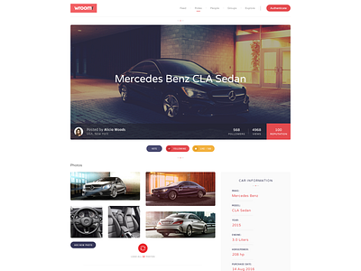 Car profile page for Wroomr. Developed and Designed by Mobiteam branding design logo uiux ux ux design web web design agency wordpress design wordpress development