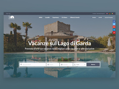 LagoVacanze Real Estate Agency agency booking desiginspiration gardasee germany homepage design hompage house illustration italian italy listing page real estate agency realestate theme design theme for wordpress vacanze vacation villa