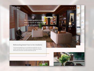 Interior design site concept design geometric landing page layout ui ux web web design website