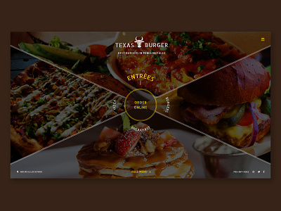 Texas Burger unofficial redesign preview branding burgers design dining food imagery landing page layout menu onlineordering redesign ui web web design website