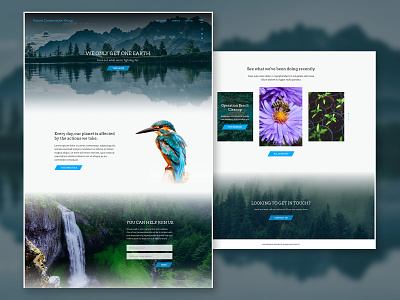 Nature Conservation Group Full Design activism animals branding charity conservation design earth ecosystems environment imagery landing page layout nature ui ux web web design website