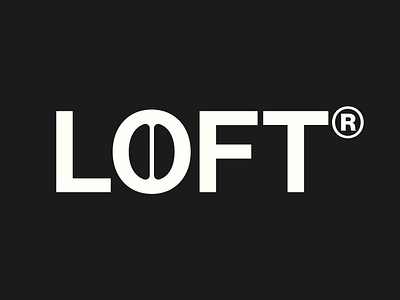 Loft Coffee Shop Logo brand identity branding coffee design flat logo negative space negative space logo typography vector