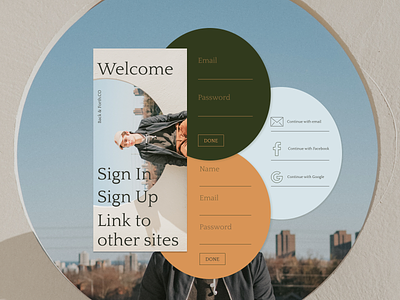 Sign in / Sign up pge design mobile ui sign in page sign up page typography welcome page