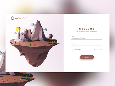 Sign In 3d adobe xd bootstrap cinema 4d design login login ui low poly sign in sign in form ui user interface ui ux web web design