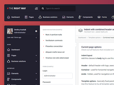 The Right Way admin template app app design bootstrap dashboard