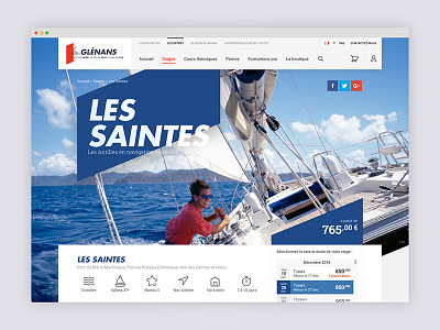 Sailing courses • Les Glénans responsive sailing sea sport tourism web