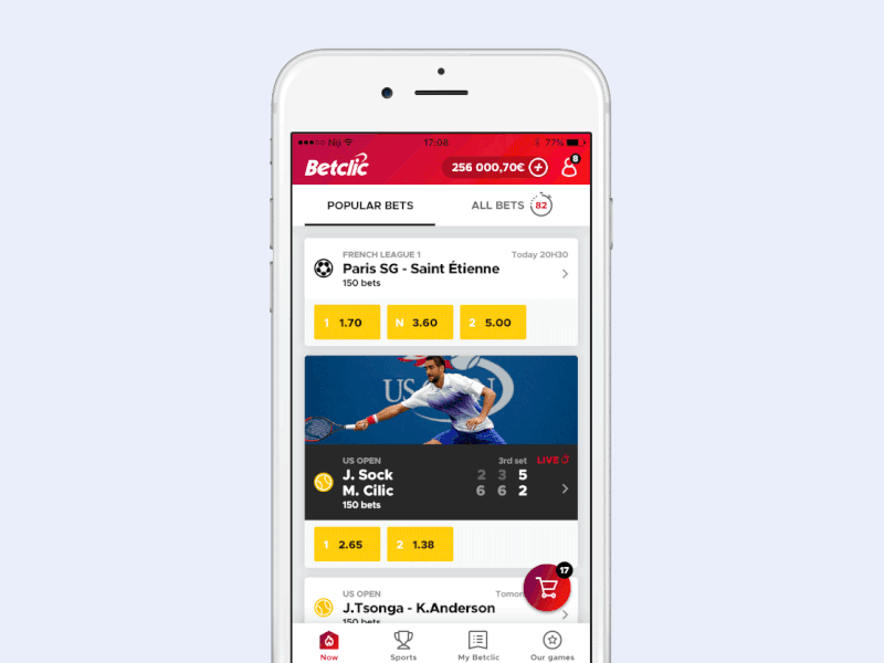 Betting App interaction