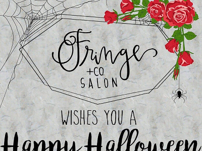 Fringe Salon Happy Halloween promotional poster