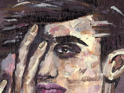 Lesion acrylic bruise impressionist man painting