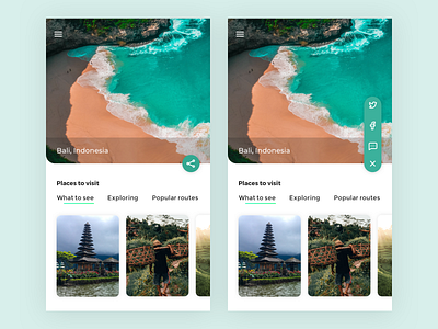 Social Share app app design challenge design minimalist travel app travelling ui ui design