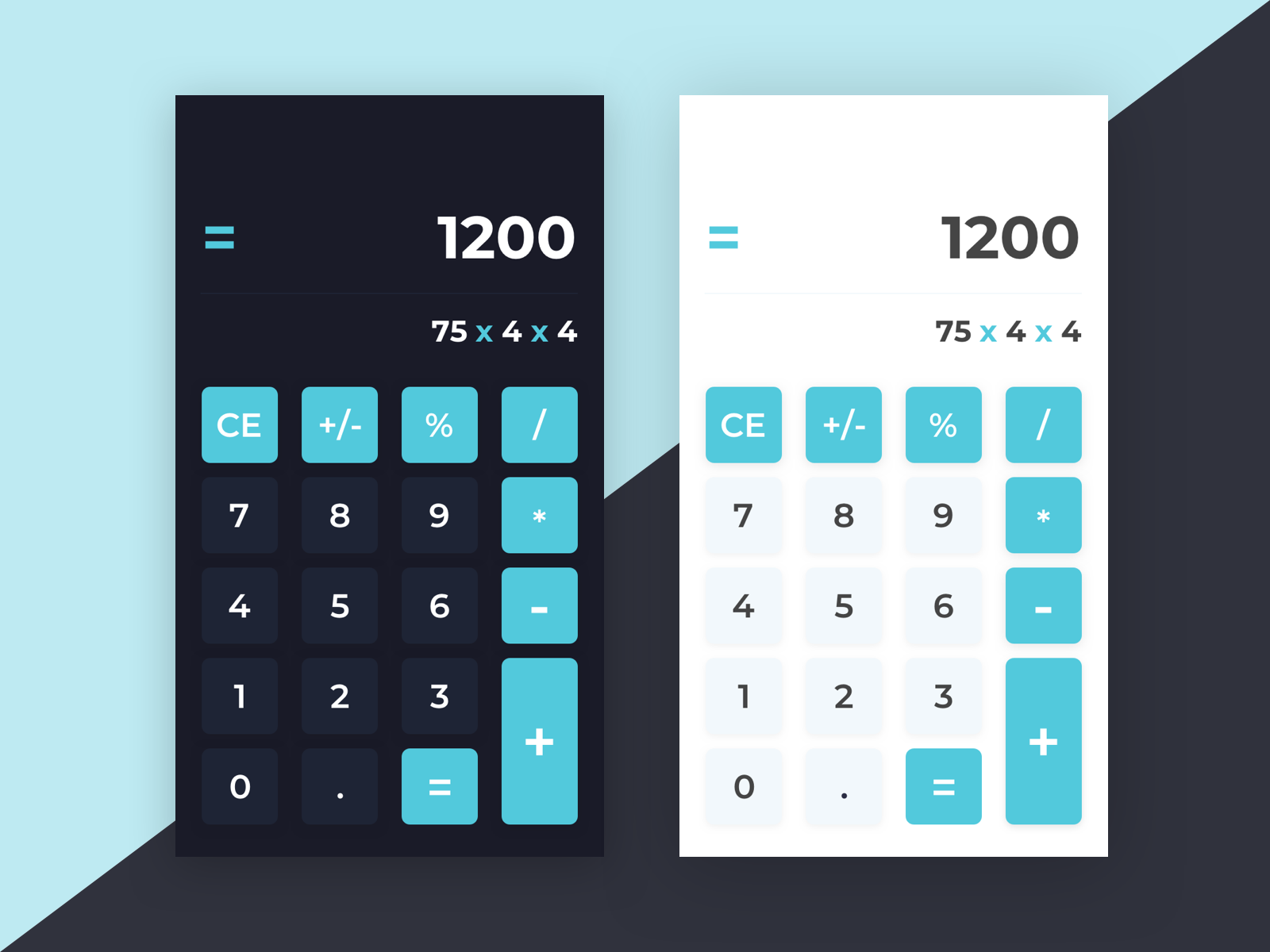 Calculator design idea #8: Calculator Daily UI #004