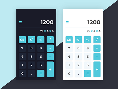 Calculator android android app app design calculator calculator app calculator ui challenge daily ui dark design design light design minimalist numbers ui