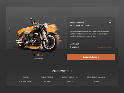 E-Commerce Shop (Single Item) daily ui design ecommerce shop motorbike product ui ui design web design webdesign