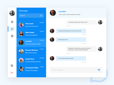 Direct messaging challenge chat chat app chatbot chatter daily ui dailyui dashboard dashboard ui design messaging messaging app minimalist ui ui design webdesign