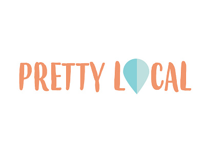 Pretty Local blog branding hyperlocal logo los angeles map type art typography