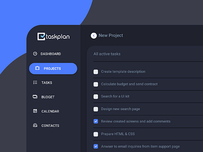Webapp - Dark Mode calendar dark dashboard design desktop preview project task ui uidesign webapp website