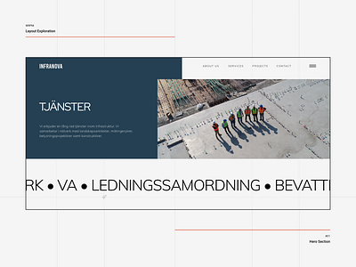 Layout exploration construction design exploration hero hero section layout ui uidesign uiux webdesign