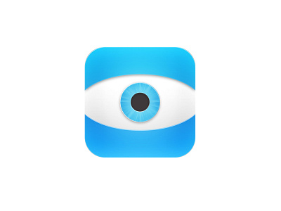 Icon for iOS app blue clean eye icon icon app ios ui