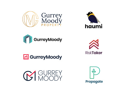 GurreyMoody logo explorations brand brand design brand identity branding branding concept identity illustration logo property typography web app