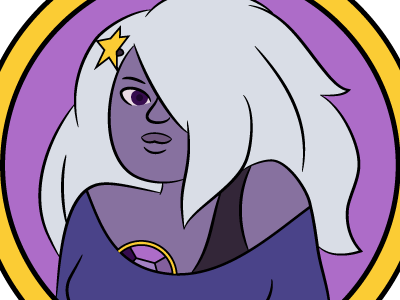 Amethyst fanart illustration portrait steven universe vector