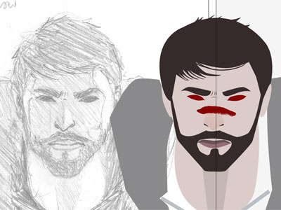 Hawke from Dragon Age II dragon age ii game illustration portrait wip