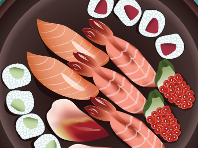 Sushi Details adobe illustrator illustration sushi