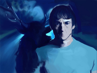 Will Graham & Swiggity Swag the Nightmare Stag digital painting fanart hannibal photoshop