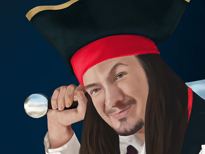 Yarrr digital painting photoshop pirate portrait