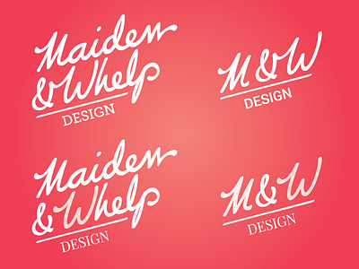 Maiden & Whelp Edit #2 logo design script