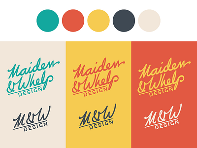 Maiden & Whelp Color color design logo script