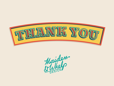 Thank You branding design typography