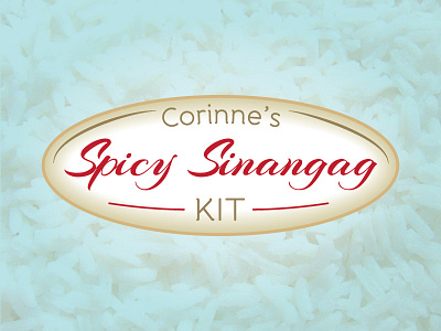 Corinne's Spicy Sinangag food logo personal type