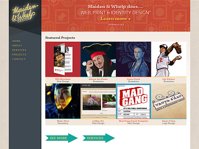 Maiden & Whelp Site design site web design wip