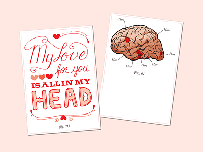 Valentines Card - Finished hand lettering handlettering illustraiton illustrator red vector