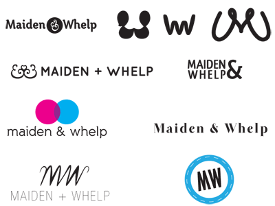 Maiden & Whelp Logos logo
