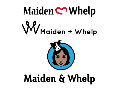 Maiden & Whelp Logo Refinement illustration logo typography