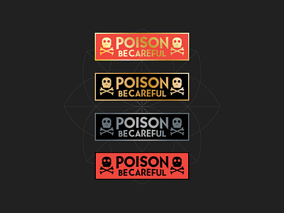 Poison Pin Design enamel pin illustration pin typography vector