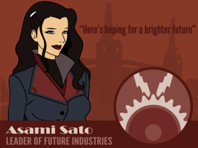 Asami asami design fanart illustrator legend of korra portrait vector