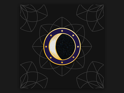 Golden Crescent Moon Pin