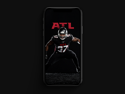 Atlanta Falcons Splash Screen — ATL 2020 New Uniforms app design atl atlanta falcons black dark falcons football graphicdesign iphone nfl red sports uniforms