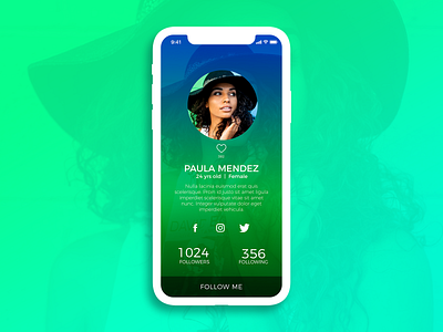 Daily Ui 006 - User Profile app colorful daily 100 daily 100 challenge daily ui daily ui 006 design gradient newbie ui