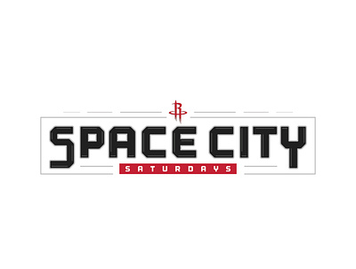 Houston Rockets Space City Saturdays branding design houston rockets logo saturdays space city vector