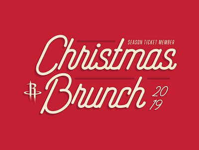 Houston Rockets Christmas Brunch branding brunch christmas design houston rockets logo vector