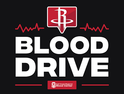 Houston Rockets Blood Drive blood branding design drive houston rockets icon illustration logo vector