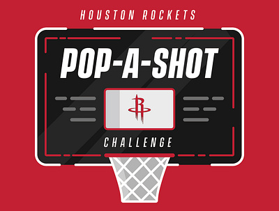 Houston Rockets Pop A Shot Challenge basketball branding challenge design houston rockets icon illustration logo pop a shot vector