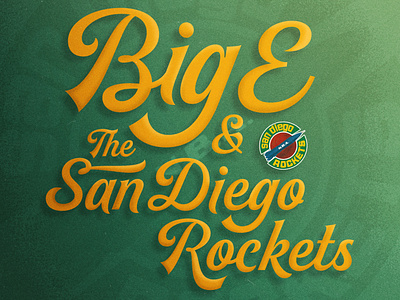 Big E & The San Diego Rockets - Personal Project basketball big e branding design elvin hayes grain houston rockets illustration logo retro san diego rockets shading typography vector vintage
