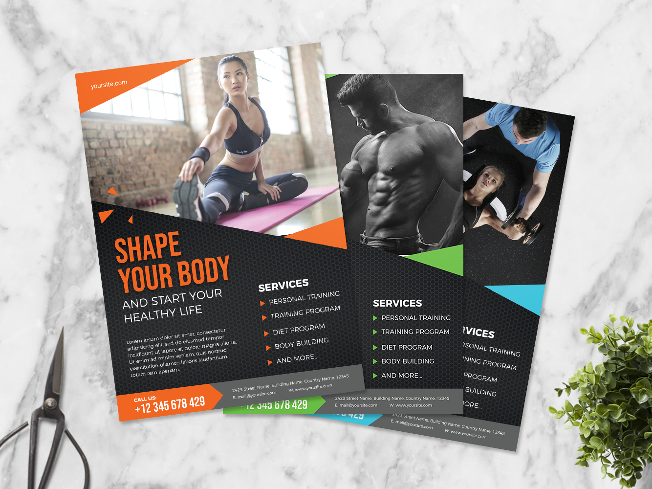 Fitness & Gym Flyer Template by Farid Kardana on Dribbble