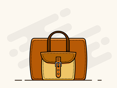 Office Bag 1.0 bag clean flat illustration illustration design minimal office bag
