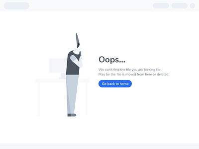404 - File Not Found Page for Myscout 404 404 error page character clean illustration minimal myscout product flyer ui