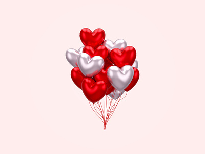 balloon 🎈 3d 3d icon balloon birthday heart love valentine
